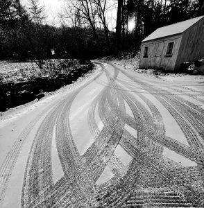 snowy driveway